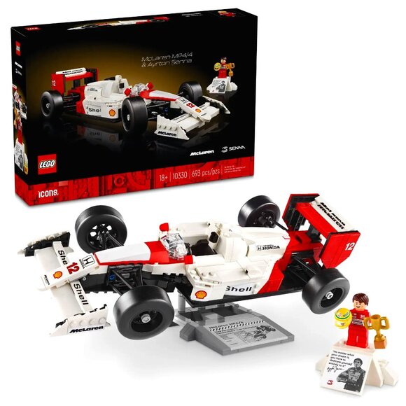LEGO Icons McLaren MP4/4 & Ayrton Senna Mini Figure Model Car Adult Ages 18+ NEW - Picture 1 of 10